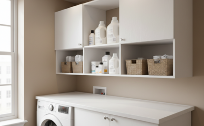 over washer storage cabinet