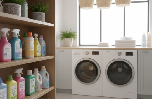 Laundry Zones That Combine Cleaning Supplies Without Looking Messy