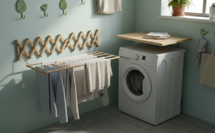 laundry hanging storage ideas