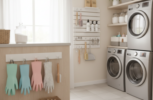 Clever Hanging Systems for Gloves, Brushes, and Small Laundry Accessories